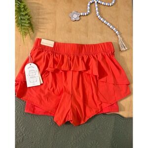 Blogilates Ruffle Athletic Shorts Size L NWT